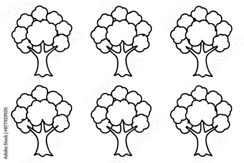 Apple Tree line art capturing nature's essence beautifully