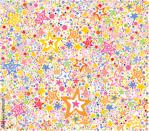 Wallpaper Mural Starry night sky. Under the Milky Way Galaxy, stars and star clusters. Night starry sky, bright space background with bright stars. Seamless stars pattern.   Torontodigital.ca