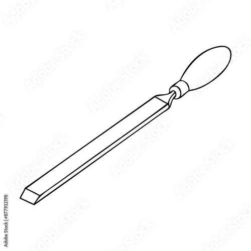 chisel outline vector illustration