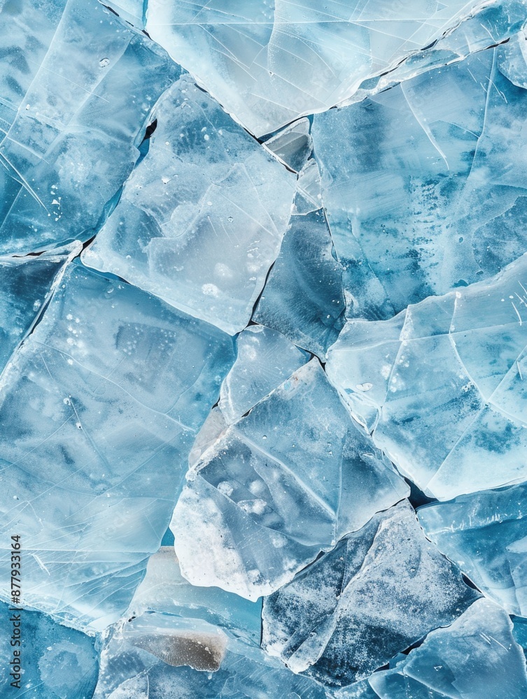 Obraz premium Frozen ice cubes and chunks