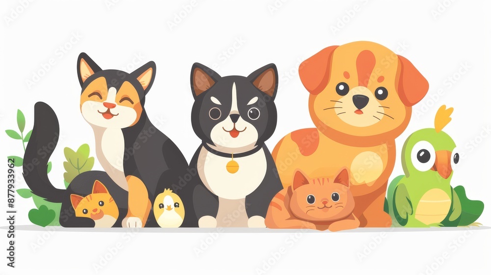 Fototapeta premium Cute Pet Illustration