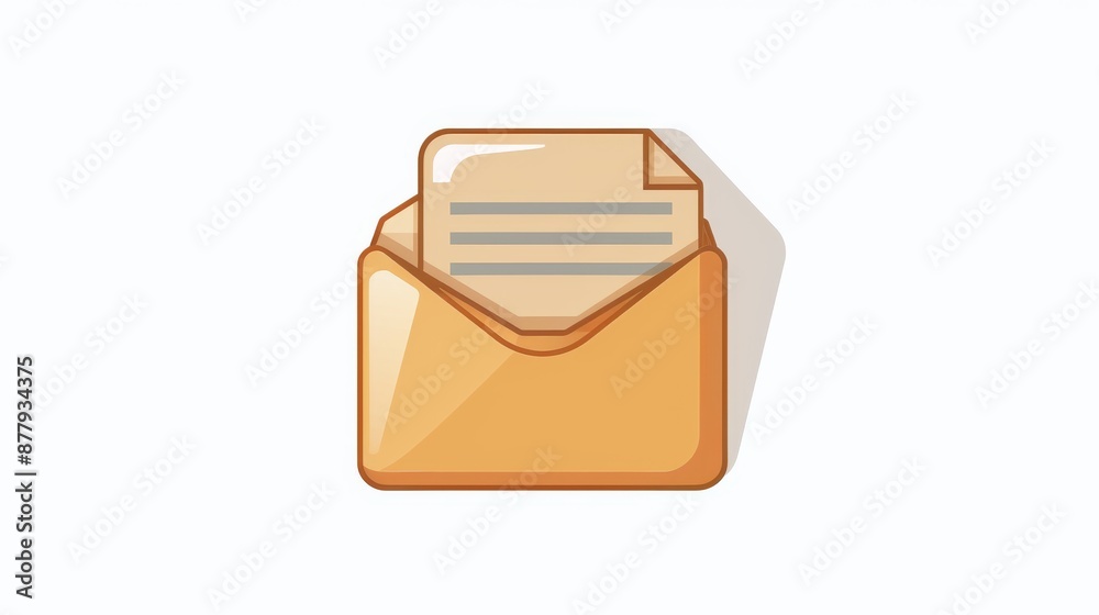 Envelope and Letter Illustration Envelope and Letter Illustration