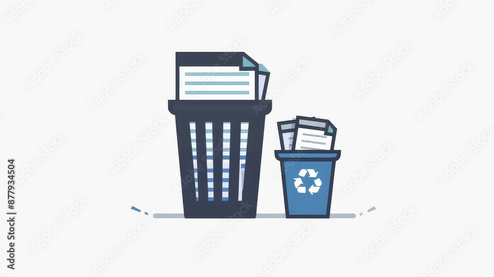 Recycling Bin Illustration Recycling Bin Illustration