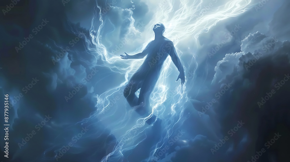 Unleashing Inner Spirit: Transcendental Moment of Connection between Human and Ethereal Being Unleashing Inner Spirit: Transcendental Moment of Connection between Human and Ethereal Being