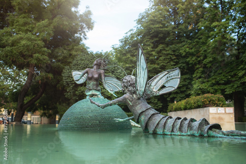 Fountain in the centre of Szolnok,Hungary