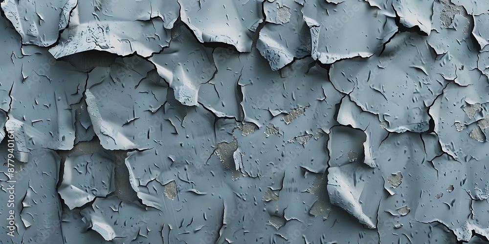 Cracked Blue Paint Texture - Abstract Background Image