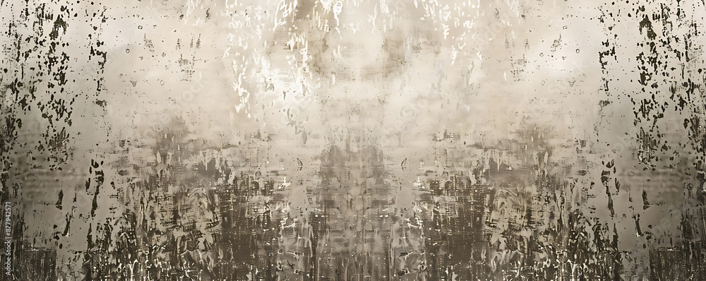 Fototapeta premium Grainy beige gradient noisy background gray poster banner.