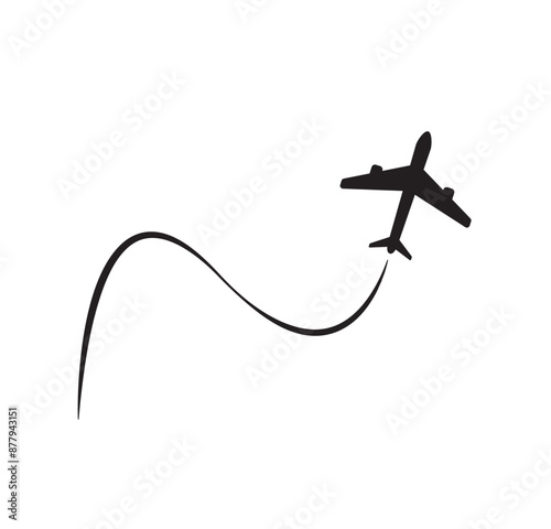 plane icon on white background