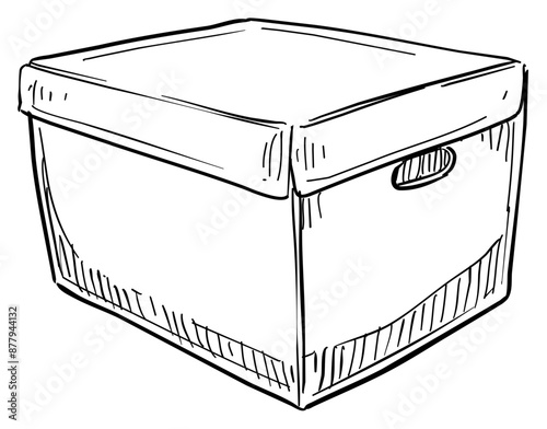 parcel boxes handdrawn illustration