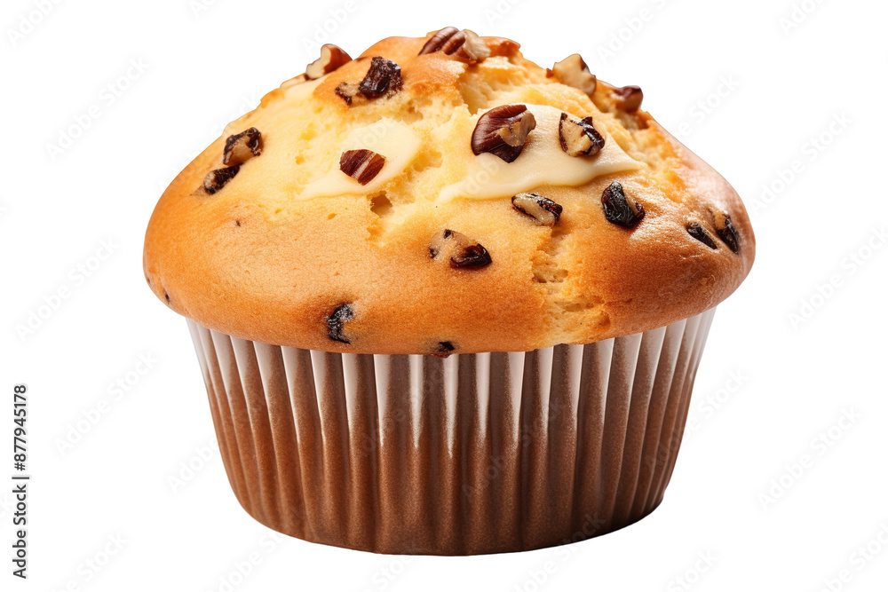 A Perfectly Baked Chocolate Chip Muffin, Fresh From The Oven, Ready To Be Enjoyed on a White or Clear Surface PNG Transparent Background A Perfectly Baked Chocolate Chip Muffin, Fresh From The Oven, Ready To Be Enjoyed on a White or Clear Surface PNG Transparent Background