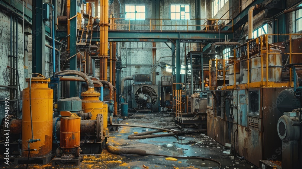 Abandoned Industrial Factory Interior Abandoned Industrial Factory Interior