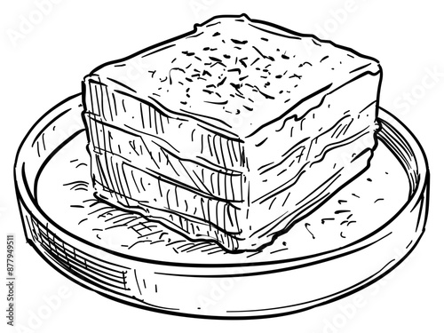 tiramisu handdrawn illustration