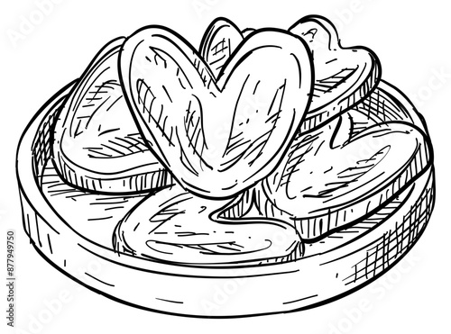 biscuits handdrawn illustration