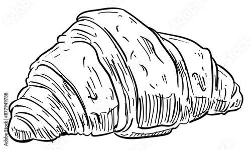croissant handdrawn illustration