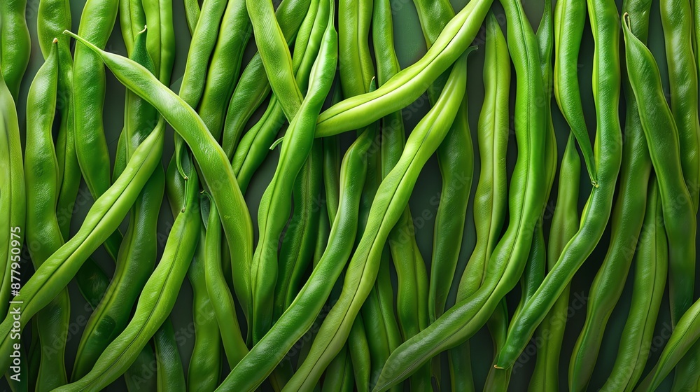 Green Bean Pattern Background. Green Bean Pattern Background.