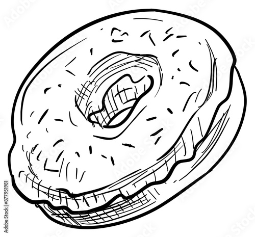 donut handdrawn illustration