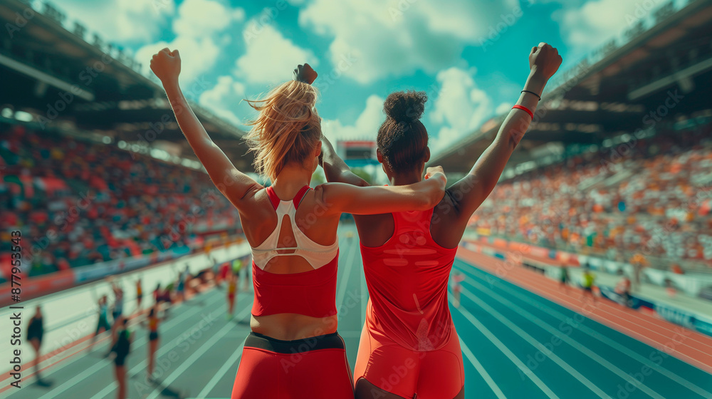 Female athletes woman stadium Paris 2024 Olympic Games Stock Photo ...