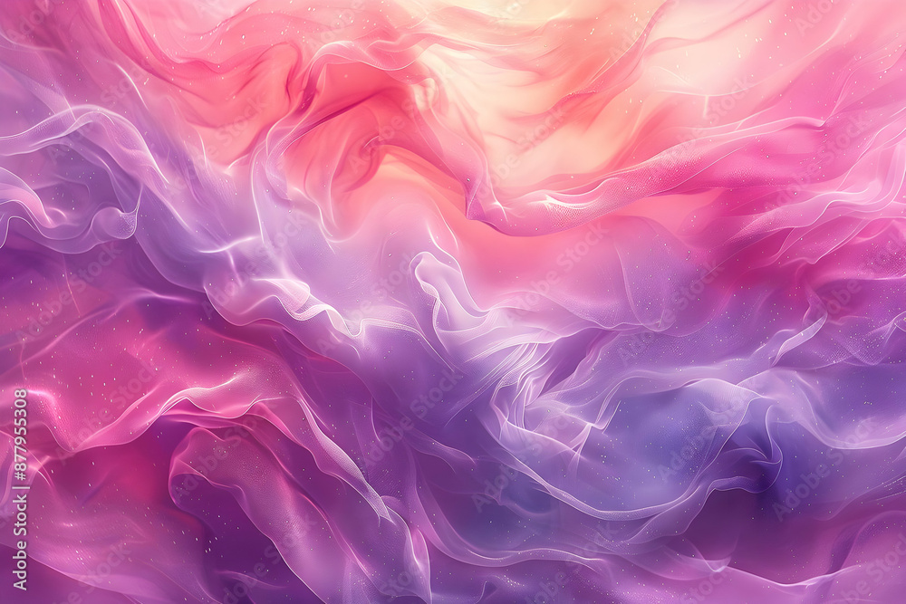 Fototapeta premium Abstract Background with Shimmering Pink and Purple Fabric