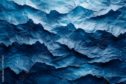 Wallpaper Mural Abstract Blue Crumpled Paper Background Torontodigital.ca