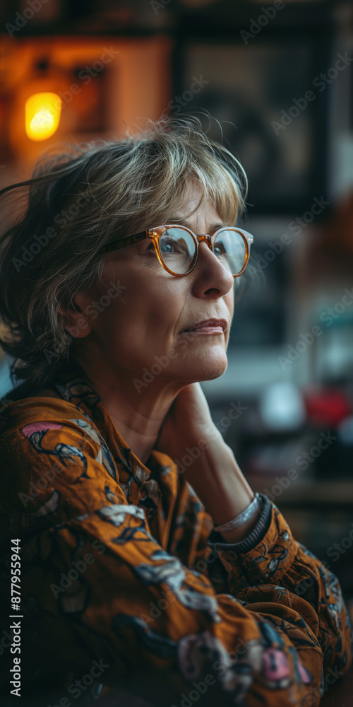 Fototapeta premium Seniorin denk nach