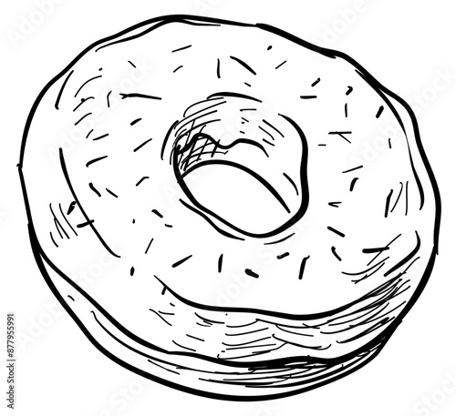 donut handdrawn illustration