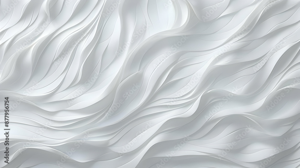 Obraz premium Abstract White Curved Lines 3D Illustration