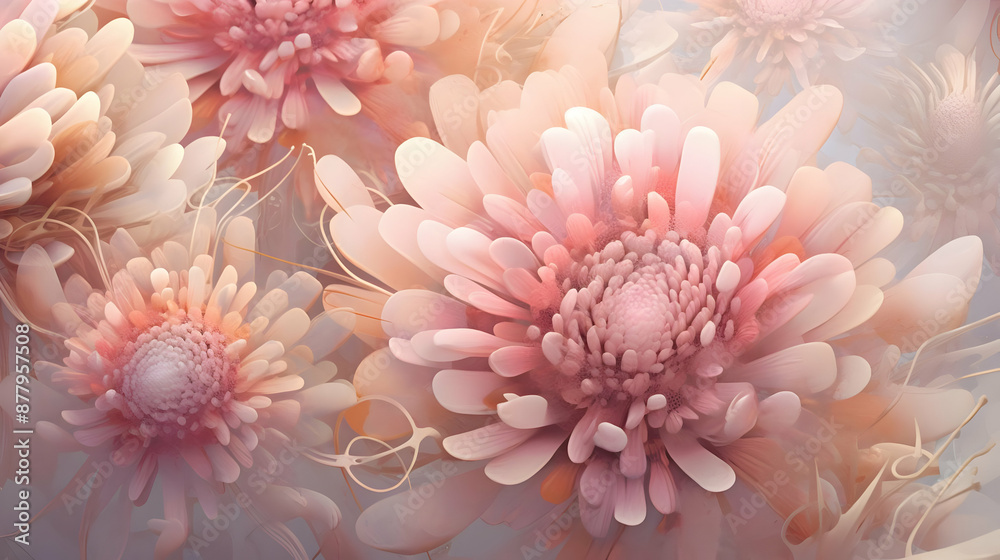 Pink Flower Abstract Background Illustration Pink Flower Abstract Background Illustration