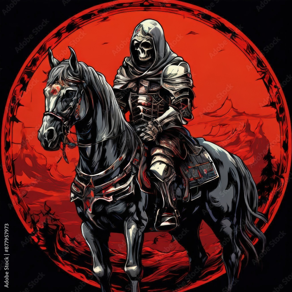 an ai generated image, statue of a evil riding a horse an ai generated image, statue of a evil riding a horse