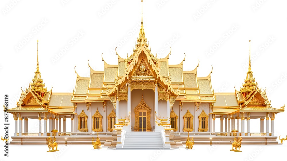 Fototapeta premium abstract pearly gate isolate on white background