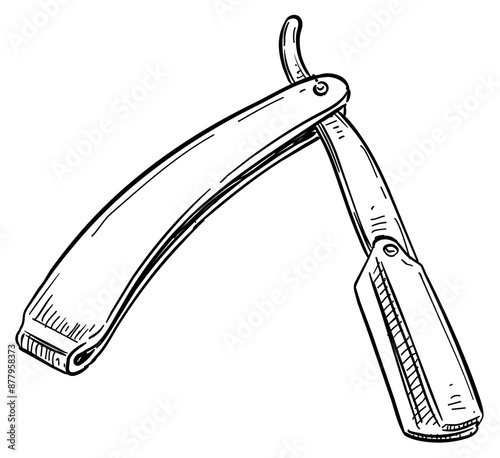 blade razor handdrawn illustration