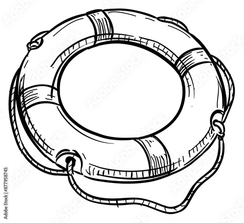 lifebuoy handdrawn illustration