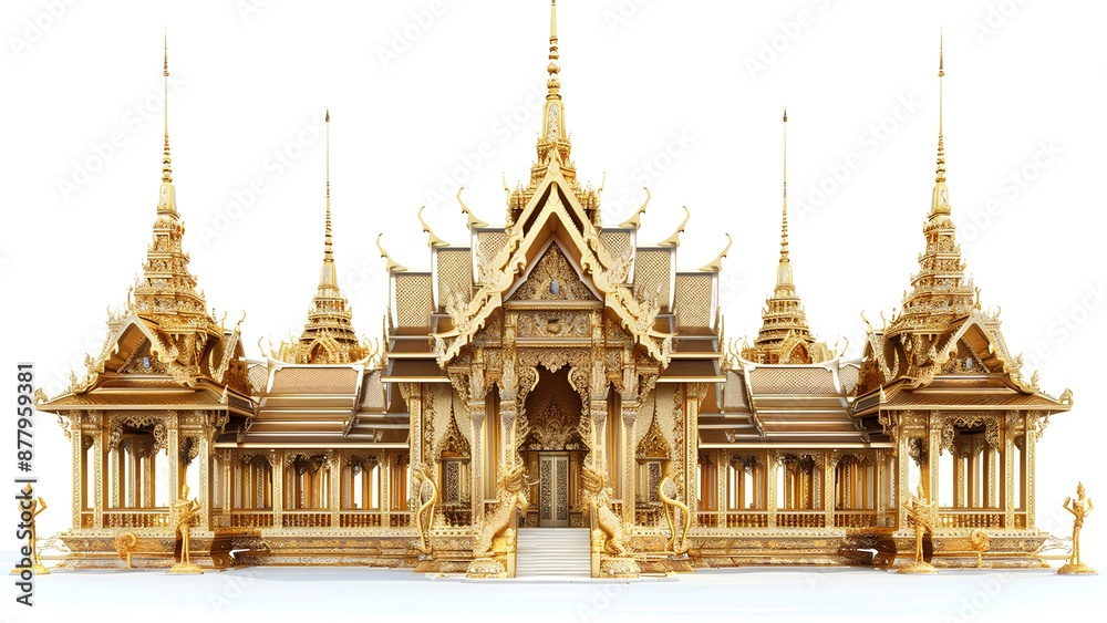 Fototapeta premium abstract pearly gate isolate on white background