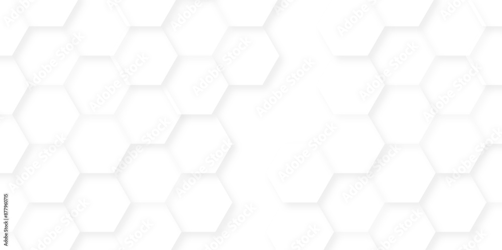 Abstract white 3d hexagon creative grid honeycomb structure mosaic pattern background. luxury minimal technology network abstraction tech digital tile vector wall banner surface polygon background. Abstract white 3d hexagon creative grid honeycomb structure mosaic pattern background. luxury minimal technology network abstraction tech digital tile vector wall banner surface polygon background.