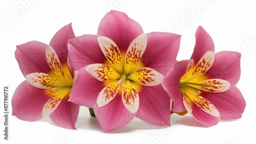 Freesia flower png isolated on a white background