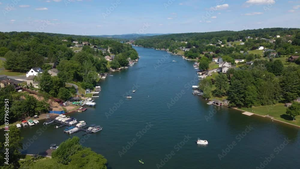 High Aerial Over Pennsylvania Lake Community High Aerial Over Pennsylvania Lake Community