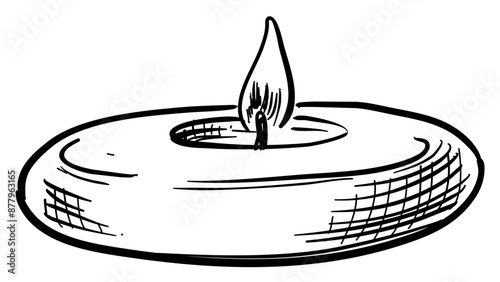 aromatherapy candle handdrawn illustration