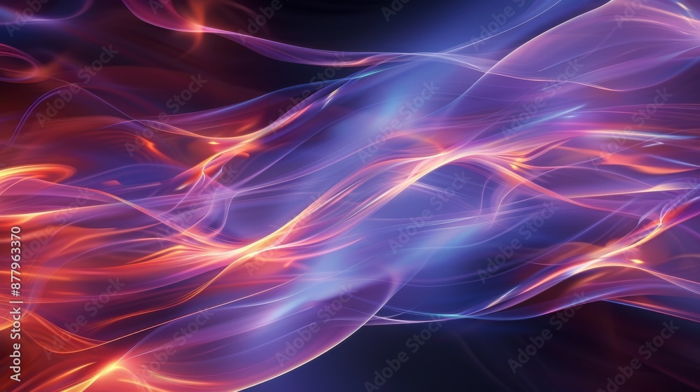 Abstract digital art with flowing red and blue lines Abstract digital art with flowing red and blue lines