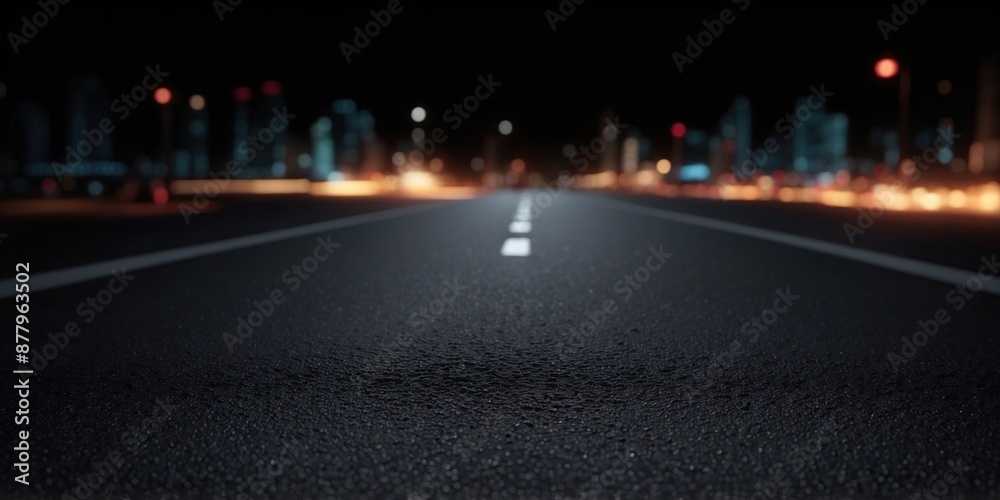 Luminous Highway Through the Night Luminous Highway Through the Night