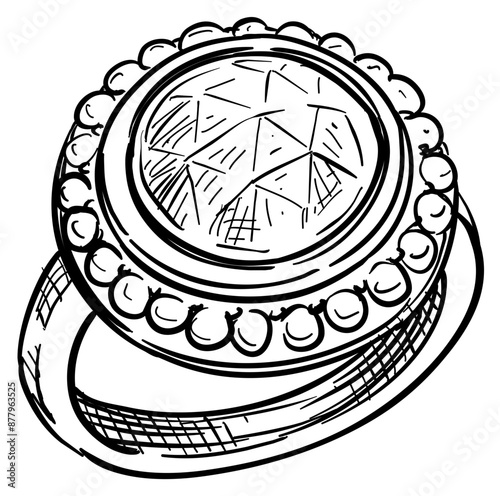 ring jewelry handdrawn illustration