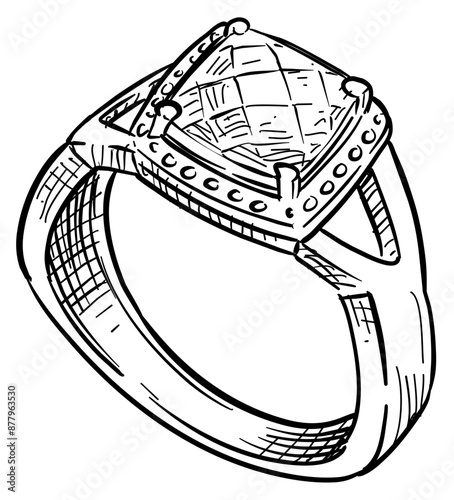 ring jewelry handdrawn illustration