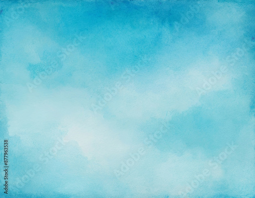 Gentle blur effects and light blue watercolour texture on a light blue background.
