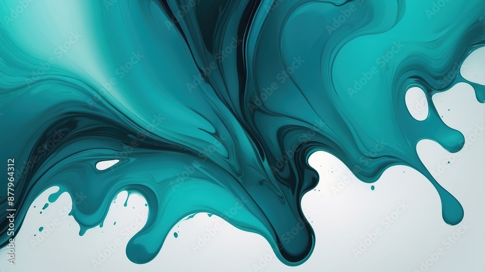 Abstract Fluid Teal Watercolor Abstract Abstract Fluid Teal Watercolor Abstract