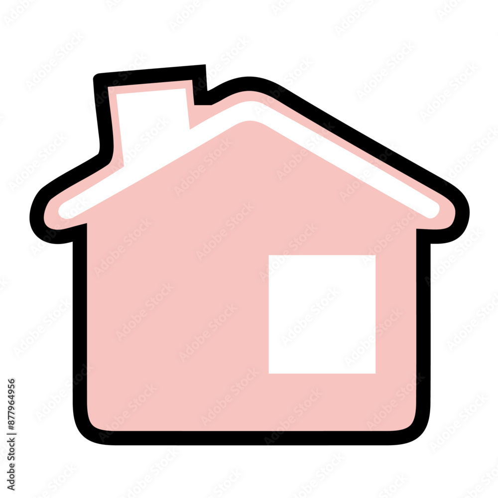 House Simple Vector Illustration Sticker