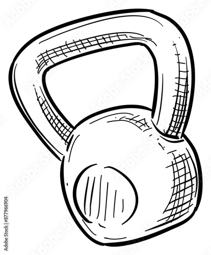 kettlebell handdrawn illustration