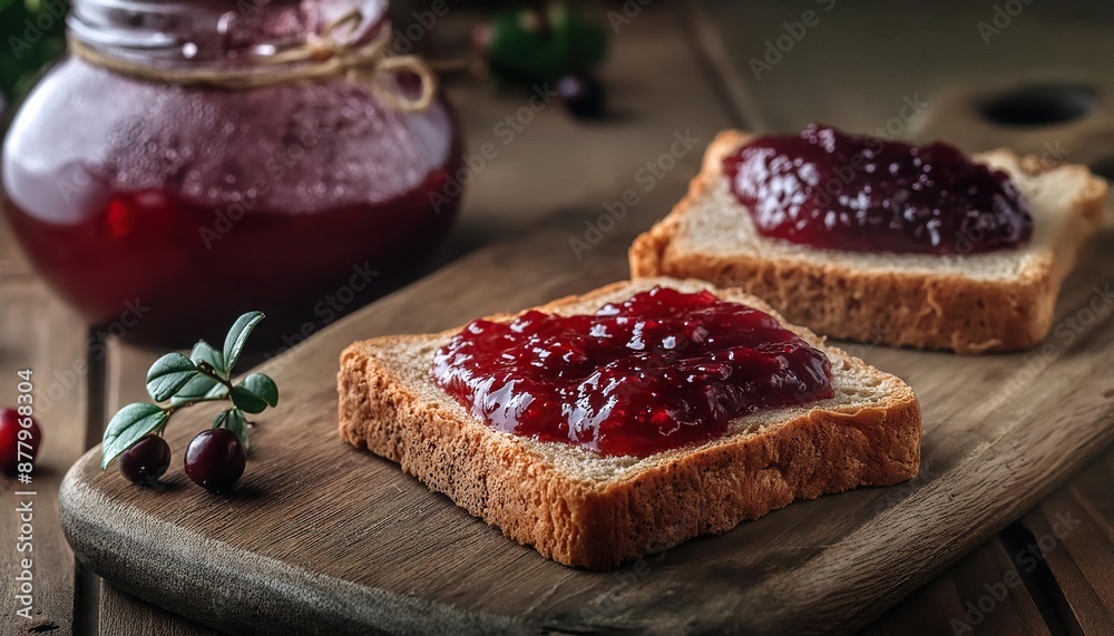 bread smeared with delicious jam bread smeared with delicious jam