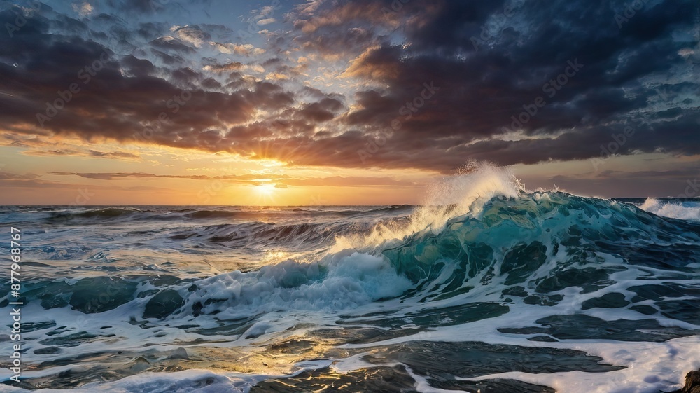 Fototapeta premium sunset over the sea