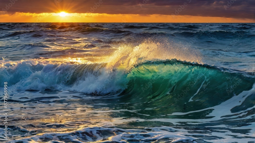 Fototapeta premium sunset over the sea