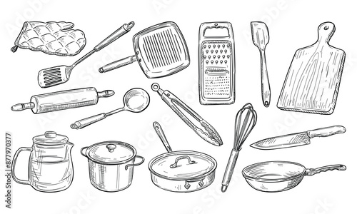 kitchenware handdrawn collection