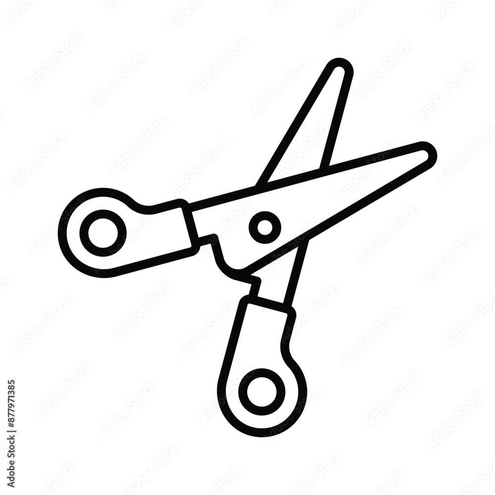 Visually appealing scissors icon, perfect for indicating cutting or editing functions Visually appealing scissors icon, perfect for indicating cutting or editing functions
