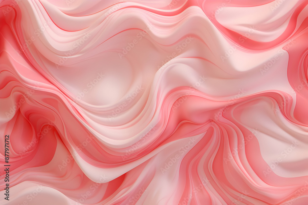 Abstract Pink and White Swirling 3D Background Abstract Pink and White Swirling 3D Background